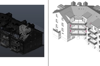 convert point cloud to revit 3d model and bim lod 300