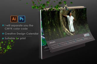 design calendar and poster print ready for your company