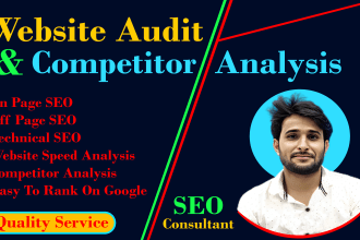 research website audit SEO report and competitor analysis
