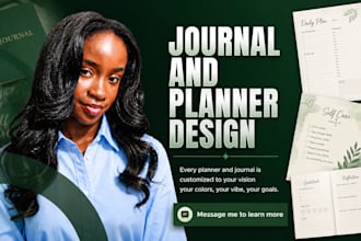 design a custom journal, planner, and workbook for you