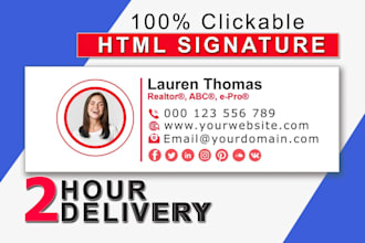 clickable email signature or HTML email signature for gmail