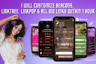 set up beacons, linktree, linkpop bio links within 1 hour