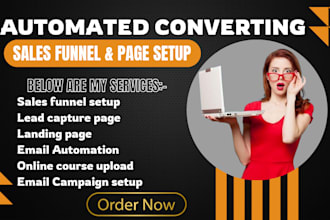 do complete sales funnel, landing page design in clickfunnels gohighlevel