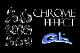 design 3d chrome y2k streetwear logo brand