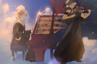 drawing anime art and oc