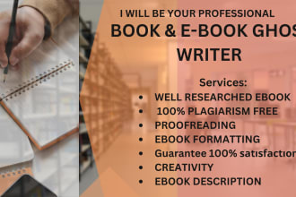 be your professional ghost ebook writer