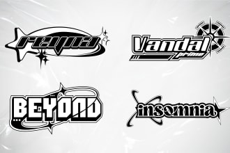 create custom y2k streetwear logo design