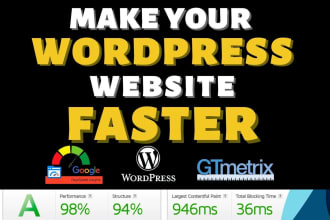 do wordpress speed optimization and improve core web vitals