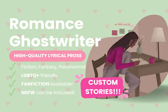ghostwrite your romance book with lyrical prose