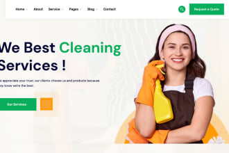 cleaning service website, house cleaning, office cleaning website, booking koala
