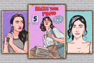 create retro cartoon illustration for tshirt design