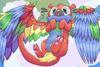draw animals, monsters, characters and furry