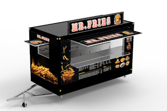 do food box truck, box trailer ,food trailer ,food cart, food stall wrap design