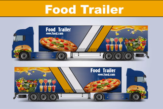 do food box truck, box trailer ,food trailer ,food cart, food stall wrap design