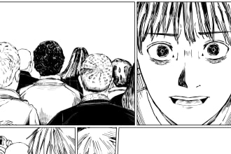 draw professional comic page for you