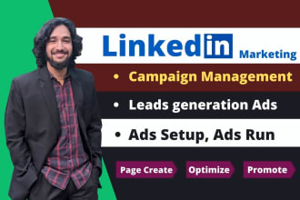 be your linkedin marketing and ads campaign manager