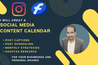 make a social media content calendar or strategy for your business