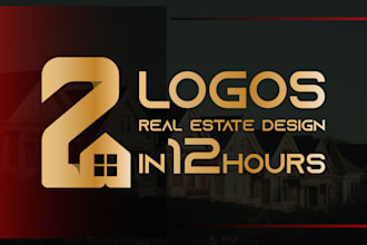 design a luxury and modern real estate logo