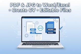 convert a PDF handwritten to an editable word or excel