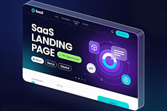 create a custom react landing page for saas