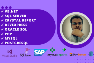 help you desktop application with vb dot net, sql server