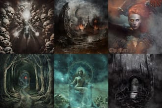 design premium album cover design for rock, pop, or metal