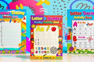 do kids activity book letters and numbers tracing practice worksheets for kdp