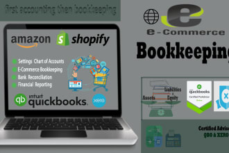 do ecommerce bookkeeping  in quickbooks online or xero like amazon shopify