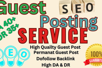 do guest posting backlinks service on high quality sites
