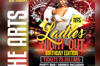 design a concert, brunch, nightclub, event or party flyer