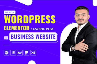 design a wordpress landing page, one page or business wordpress website