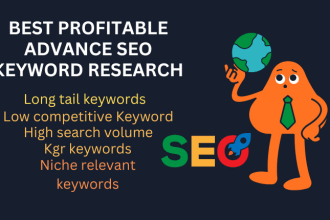 do best profitable advance SEO keyword research for your niche,kgr