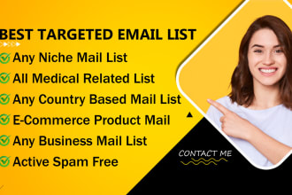 provide niche targeted valid and active email list