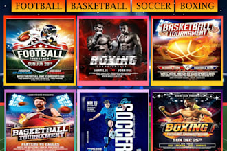 design an eyecatching sports, football, basketball, flyer