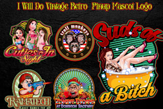 do vintage retro pin up logo