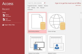 design and develop microsoft access database