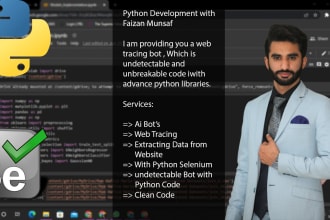 your python bot developer and python automation and testing