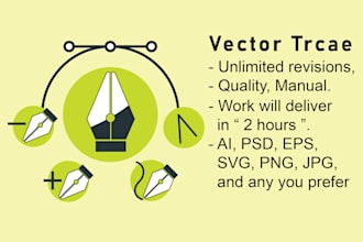 vector tracing logo, image vectorizing, converting to vector