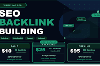 do high quality white hat SEO backlink link building for google ranking boost