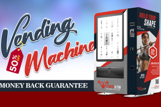 create an amazing vending machine wrap, vip atm machine wrap design