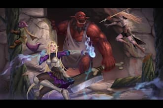 make detailed fantasy background, character concept and dnd