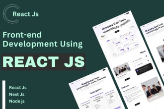design and develop web app using react js, next js, node js