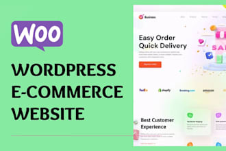 design ecommerce website, woocommerce store, or product shop