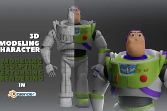 model 3d character and 3d vtuber in blender