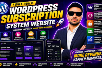 create wordpress paid subscription system website