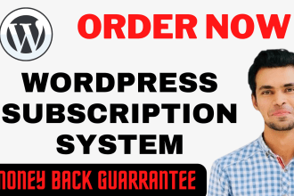 create wordpress paid subscription system website