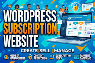 create wordpress paid subscription system website