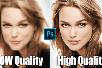 change low resolution image into high resolution , cmyk, resize, 300dpi