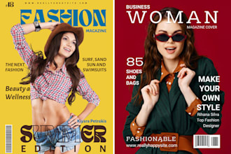 design professional digital magazine or print magazine cover
