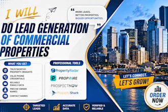 do commercial properties database building and list building